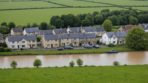 What are the implications of recent flood plain reclassifications on property insurance premiums in Somerset?